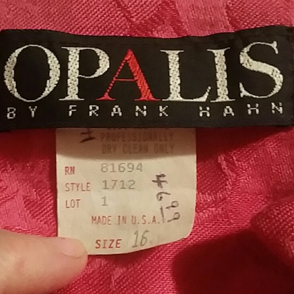 Opals by Frank Hann Pink Floral Suit Skirt NWT Sz - Picture 3 of 3